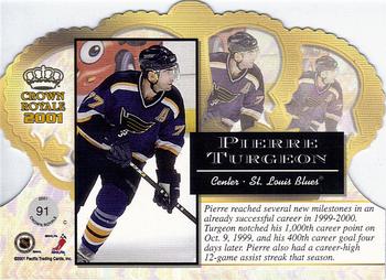 2000-01 Pacific Crown Royale - Red #91 Pierre Turgeon Back