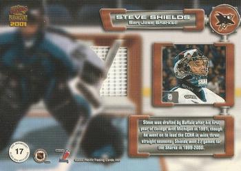 2000-01 Pacific Paramount - Glove Side Net-Fusions #17 Steve Shields Back