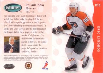 1993-94 Parkhurst - Cherry's Playoff Heroes #D15 Eric Lindros Back