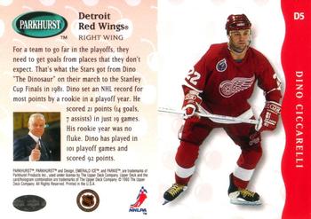 1993-94 Parkhurst - Cherry's Playoff Heroes #D5 Dino Ciccarelli Back
