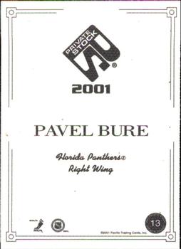 2000-01 Pacific Private Stock - Artist's Canvas #13 Pavel Bure Back