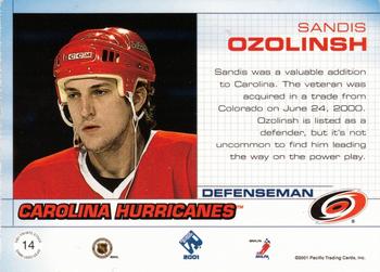 2000-01 Pacific Private Stock - Game Gear #14 Sandis Ozolinsh Back