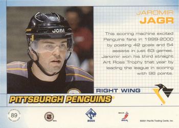 2000-01 Pacific Private Stock - Game Gear Patches #89 Jaromir Jagr Back