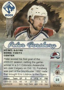 2000-01 Pacific Private Stock - Gold #23 Peter Forsberg Back