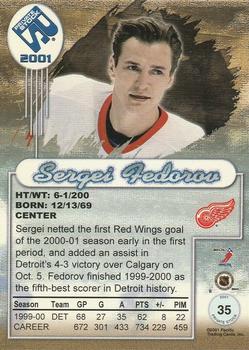 2000-01 Pacific Private Stock - Gold #35 Sergei Fedorov Back