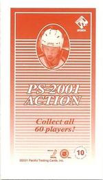2000-01 Pacific Private Stock - PS-2001 Action #10 Peter Forsberg Back