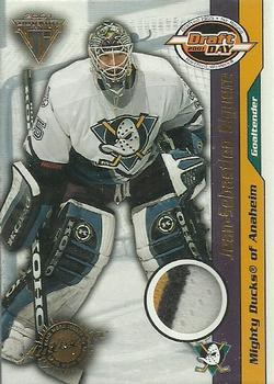 2000-01 Pacific Private Stock Titanium Draft Day - Patches #1 Jean-Sebastien Giguere Front