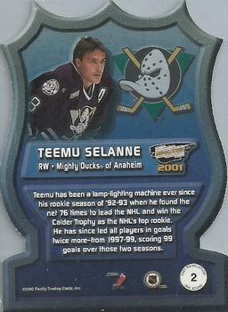 2000-01 Pacific Revolution - NHL Icons #2 Teemu Selanne Back