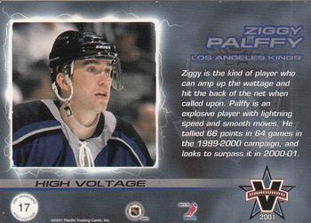 2000-01 Pacific Vanguard - High Voltage #17 Ziggy Palffy Back
