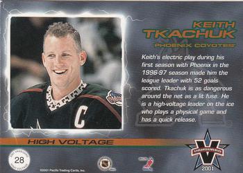 2000-01 Pacific Vanguard - High Voltage #28 Keith Tkachuk Back