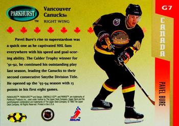 1993-94 Parkhurst - USA / Canada Gold #G7 Pavel Bure Back