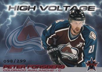 2000-01 Pacific Vanguard - High Voltage Red #7 Peter Forsberg Front