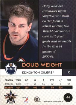 2000-01 Pacific Vanguard - Holographic Gold #44 Doug Weight Back