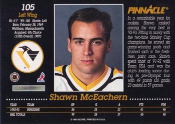 1993-94 Pinnacle #105 Shawn McEachern Back