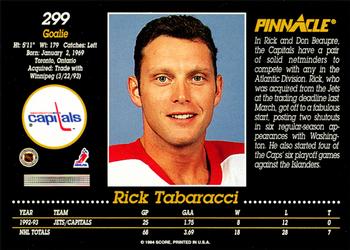 1993-94 Pinnacle #299 Rick Tabaracci Back