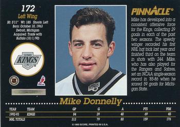 1993-94 Pinnacle #172 Mike Donnelly Back