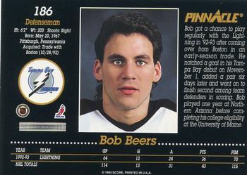 1993-94 Pinnacle #186 Bob Beers Back