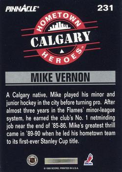 1993-94 Pinnacle #231 Mike Vernon Back