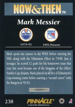 1993-94 Pinnacle #238 Mark Messier Back