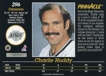 1993-94 Pinnacle #296 Charlie Huddy Back
