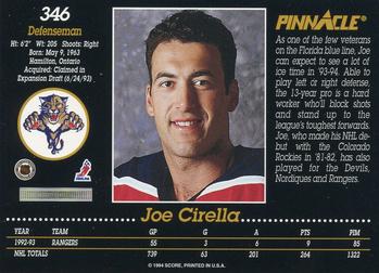 1993-94 Pinnacle #346 Joe Cirella Back