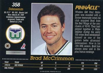 1993-94 Pinnacle #358 Brad McCrimmon Back