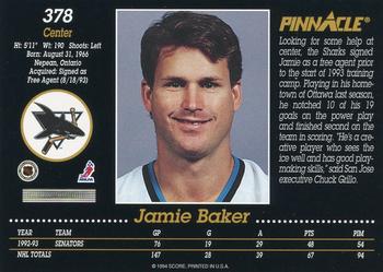 1993-94 Pinnacle #378 Jamie Baker Back