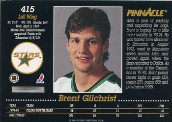 1993-94 Pinnacle #415 Brent Gilchrist Back