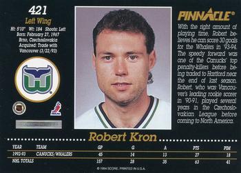 1993-94 Pinnacle #421 Robert Kron Back