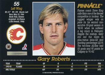 1993-94 Pinnacle #55 Gary Roberts Back