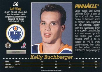 1993-94 Pinnacle #58 Kelly Buchberger Back