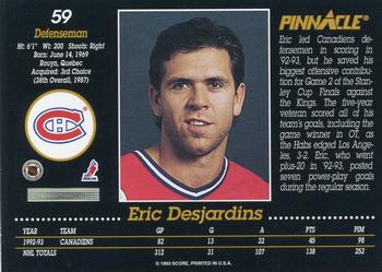 1993-94 Pinnacle #59 Eric Desjardins Back