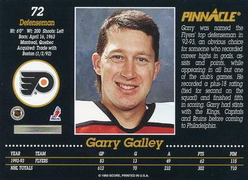 1993-94 Pinnacle #72 Garry Galley Back