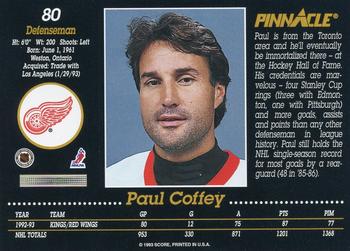 1993-94 Pinnacle #80 Paul Coffey Back