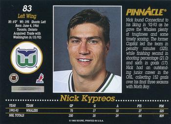 1993-94 Pinnacle #83 Nick Kypreos Back