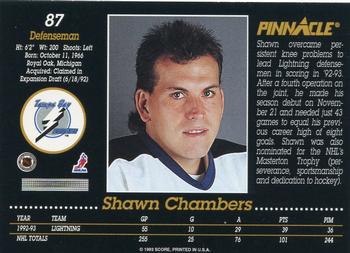 1993-94 Pinnacle #87 Shawn Chambers Back