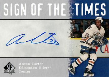 2000-01 SP Authentic - Sign of the Times #AC Anson Carter Front
