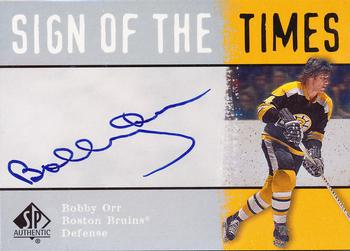 2000-01 SP Authentic - Sign of the Times #BO Bobby Orr Front