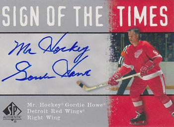 2000-01 SP Authentic - Sign of the Times #GH Gordie Howe Front