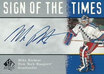 2000-01 SP Authentic - Sign of the Times #MR Mike Richter Front