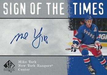 2000-01 SP Authentic - Sign of the Times #MY Mike York Front