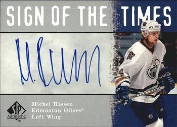 2000-01 SP Authentic - Sign of the Times #RI Michel Riesen Front