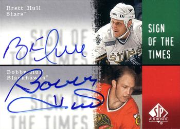 2000-01 SP Authentic - Sign of the Times #H/H Bobby Hull / Brett Hull Front