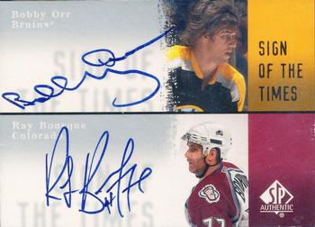 2000-01 SP Authentic - Sign of the Times #O/B Bobby Orr / Ray Bourque Front
