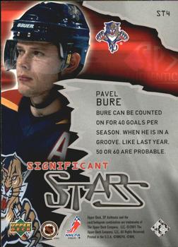 2000-01 SP Authentic - Significant Stars #ST4 Pavel Bure Back