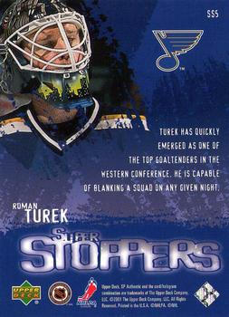 2000-01 SP Authentic - Super Stoppers #SS5 Roman Turek Back
