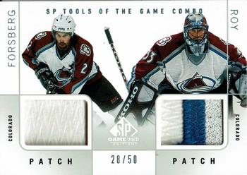 2000-01 SP Game Used - Patch Cards #D-FR Peter Forsberg / Patrick Roy Front