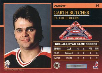 1993-94 Score - Pinnacle All-Stars U.S. #24 Garth Butcher Back