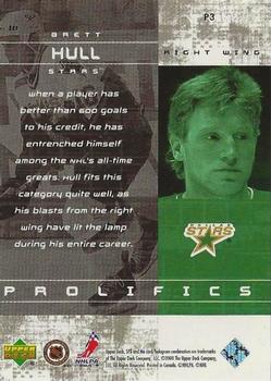 2000-01 SPx - Prolifics #P3 Brett Hull Back
