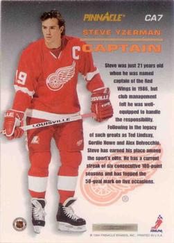1993-94 Pinnacle - Captains #CA7 Steve Yzerman Back